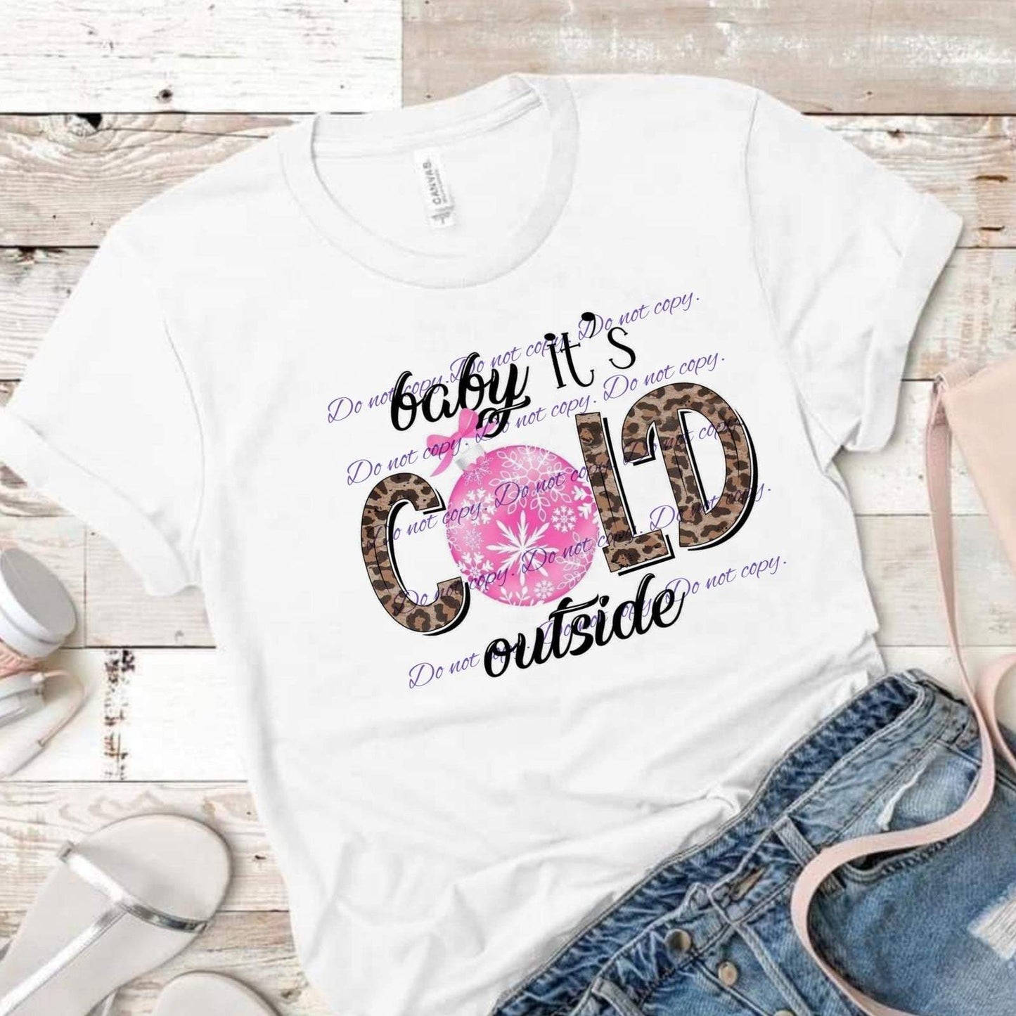 Baby it's Cold outside | Pink Christmas | Christmas Apparel Collection | Pink Innovations, LLC