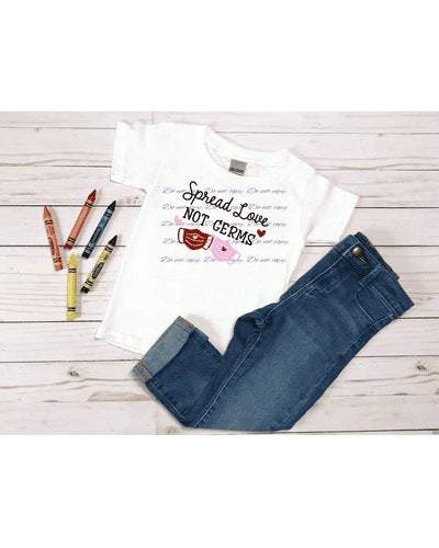 Spread Love not germs Children' Apparel Valentines Collection Pink Innovations LLC