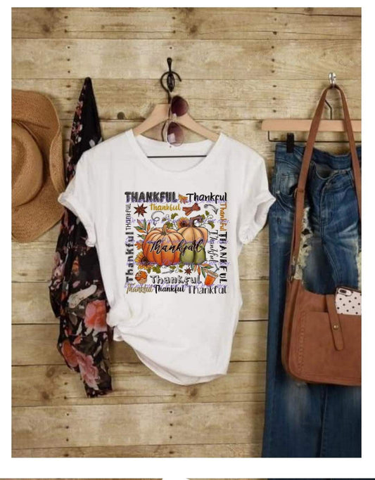 Thankful word art T-Shirt | Fall Collection | Pink Innovations, LLC