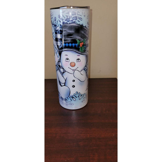 SNOWMAN 20 oz tumbler | Personalized Custom Order Cup | Drinkware Collection | Pink Innovations, LLC™