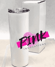 Load image into Gallery viewer, Blank Glow in the Dark 20 oz cup stainless steel Double-Wall Vacuum insulated Tumbler. | Sublimation Blank| Pink&#39;s Sublimation Blanks
