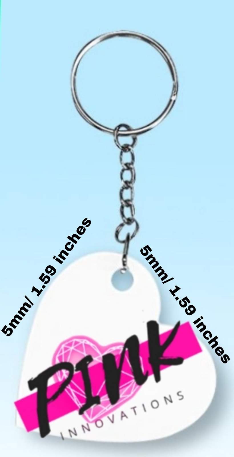 Custom Heart Keychain