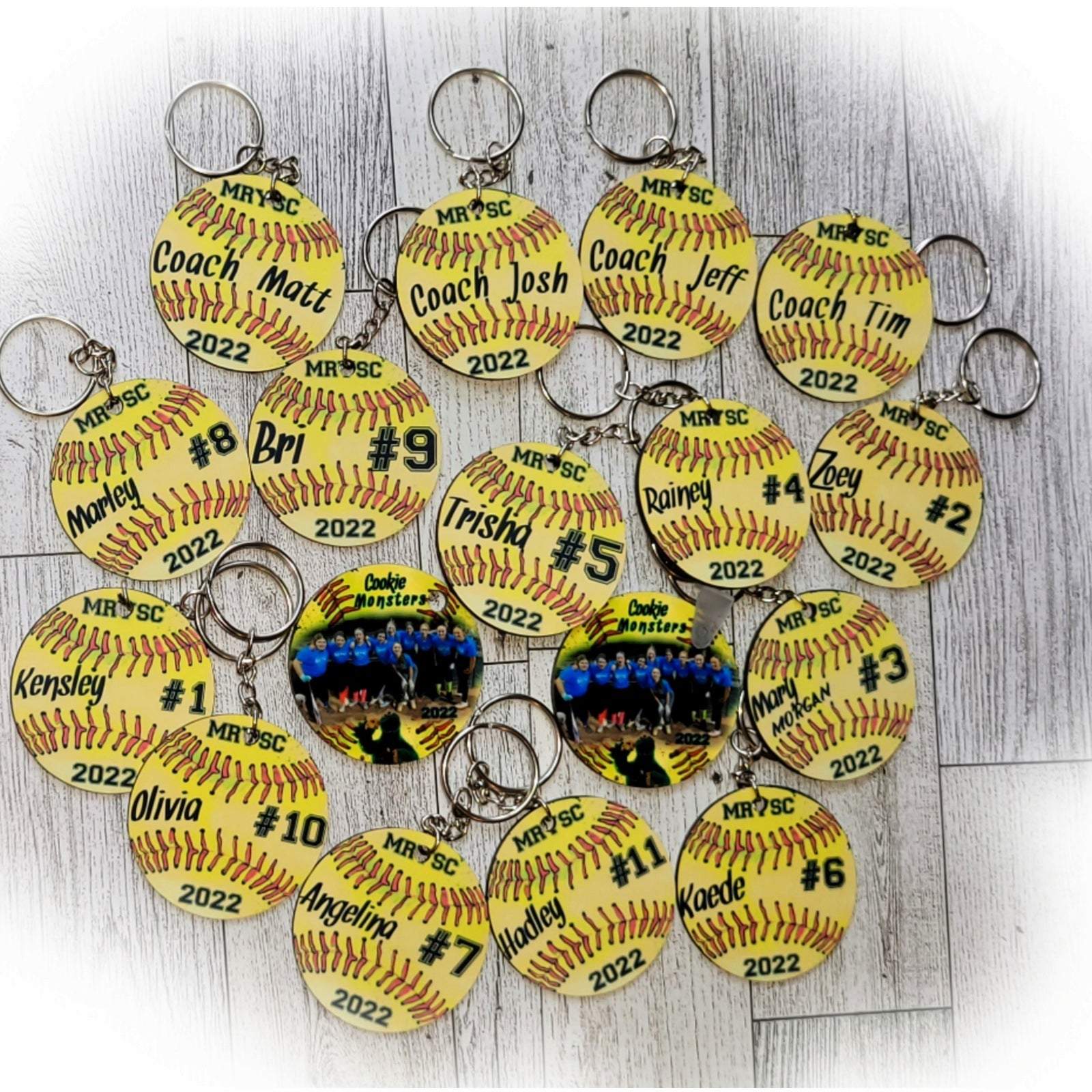 Softball Circle Keychain | Double Sided Keychains Collection| Pink Innovations, LLC™