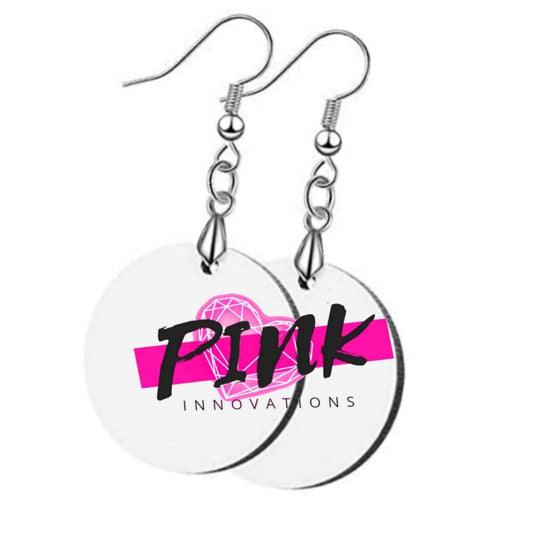 CUSTOM EARRINGS | Circle Earrings | Personalized Jewelry | Pink Innovations LLC